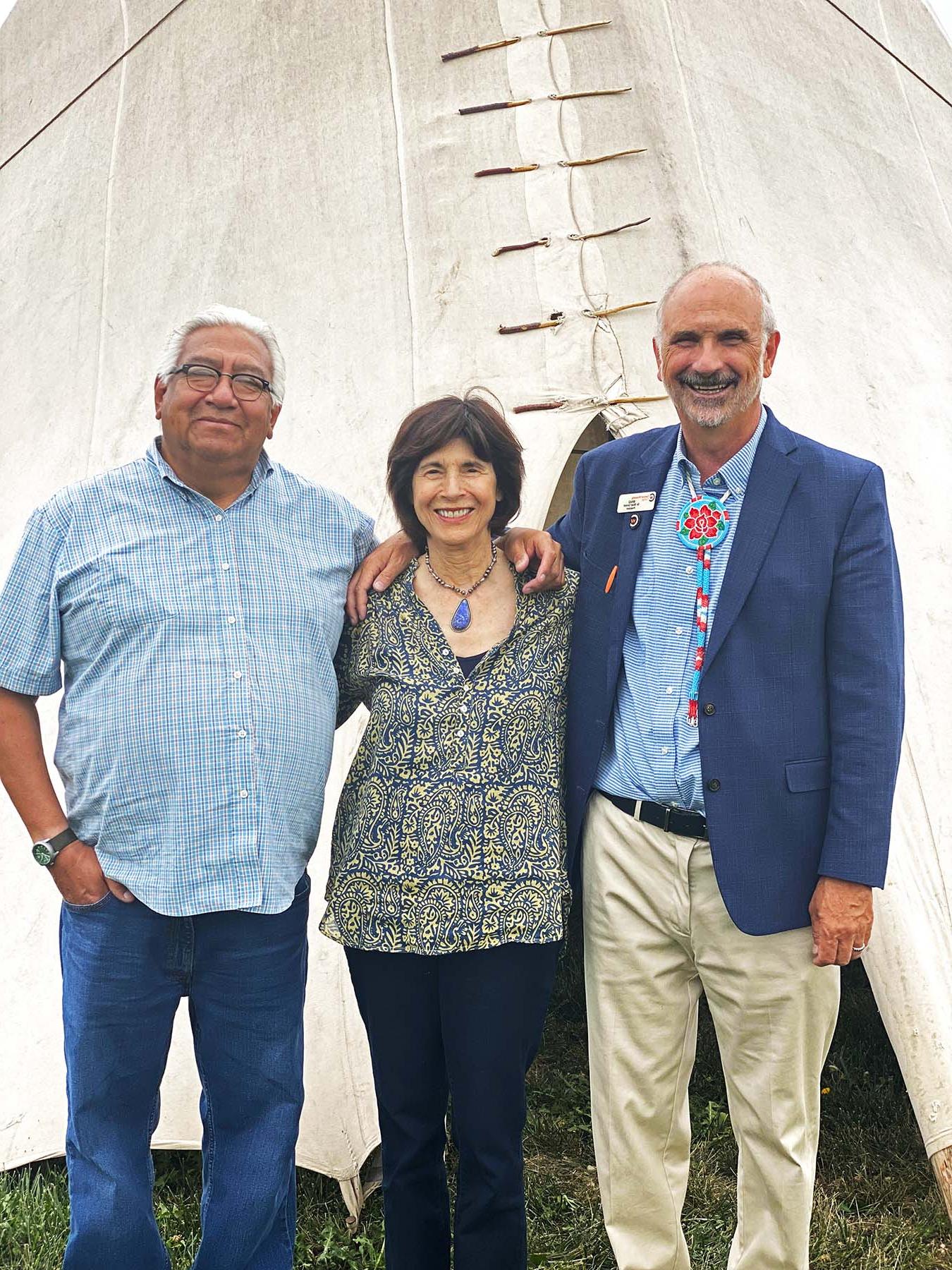 President Brad Tyndall, Ms. Berte Hirschfield, and Ivan Posey at CWC